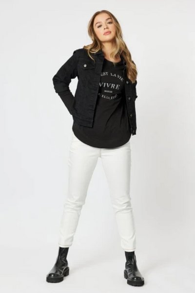 THREADZ_CEST LA VIE L/S TEE _ _ Ebony Boutique NZ