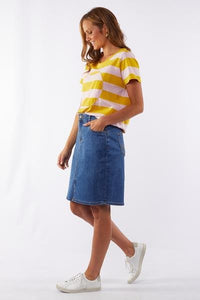 ELM_CHLOE DENIM SKIRT _ _ Ebony Boutique NZ