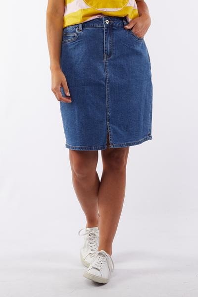 ELM_CHLOE DENIM SKIRT _ _ Ebony Boutique NZ