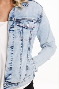HOME-LEE_CLASSIC DENIM JACKET SNOW WASH _ _ Ebony Boutique NZ