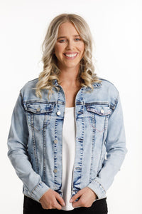 HOME-LEE_CLASSIC DENIM JACKET SNOW WASH _ _ Ebony Boutique NZ