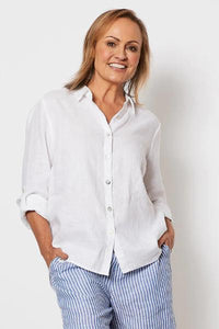 GORDON SMITH_CLASSIC LINEN SHIRT _ _ Ebony Boutique NZ