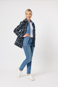 GORDON SMITH_COLORADO CHECK CAR COAT _ _ Ebony Boutique NZ