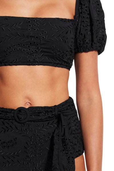 SEAFOLLY_COSTA BELLA PUFF SLEEVE BANDEAU _ _ Ebony Boutique NZ