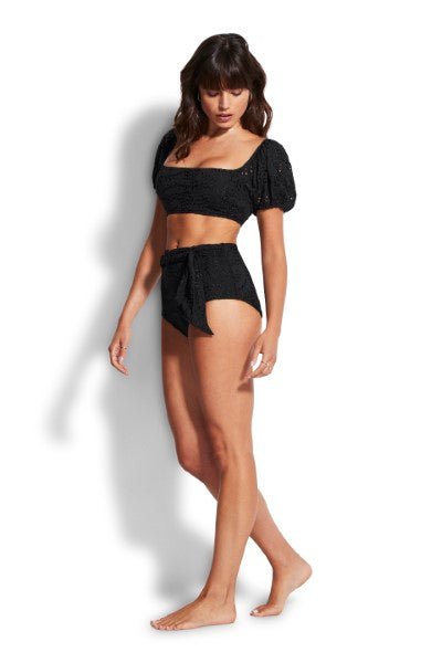 SEAFOLLY_COSTA BELLA PUFF SLEEVE BANDEAU _ _ Ebony Boutique NZ