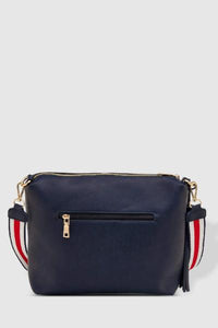 LOUENHIDE_DAISY CROSSBODY BAG NAVY STRIPE GUITAR STRAP _ _ Ebony Boutique NZ