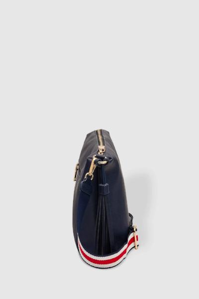 LOUENHIDE_DAISY CROSSBODY BAG NAVY STRIPE GUITAR STRAP _ _ Ebony Boutique NZ