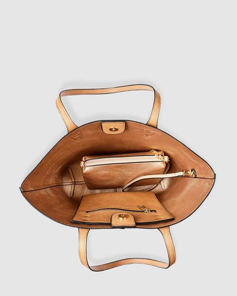 LOUENHIDE_DAKOTA TOTE BAG CAMEL _ _ Ebony Boutique NZ