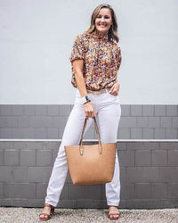 LOUENHIDE_DAKOTA TOTE BAG CAMEL _ _ Ebony Boutique NZ