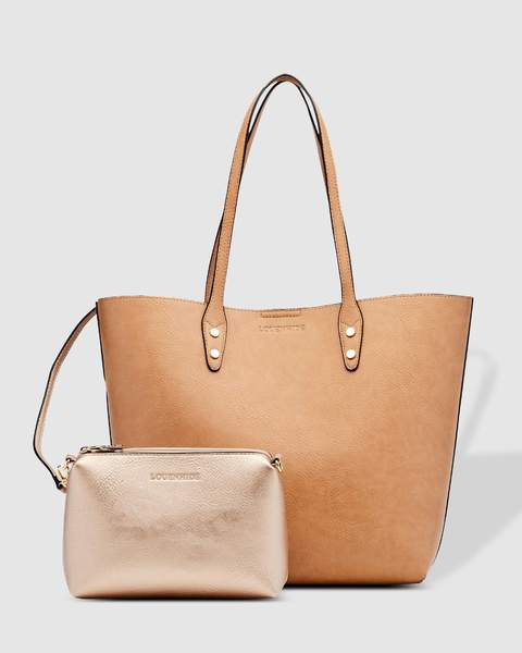LOUENHIDE_DAKOTA TOTE BAG CAMEL _ _ Ebony Boutique NZ