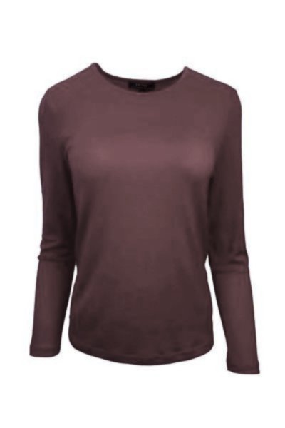 EBONY_WOMENS 100% MERINO (210) LONG SLEEVE CREW TOP AMETHYST _ WOMENS 100% MERINO (210) LONG SLEEVE CREW TOP AMETHYST _ Ebony Boutique NZ