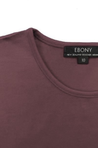 EBONY_WOMENS 100% MERINO (210) LONG SLEEVE CREW TOP AMETHYST _ WOMENS 100% MERINO (210) LONG SLEEVE CREW TOP AMETHYST _ Ebony Boutique NZ