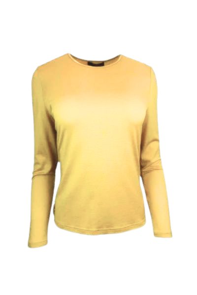 EBONY_WOMENS 100% MERINO (210) LONG SLEEVE CREW TOP BUTTERCUP _ WOMENS 100% MERINO (210) LONG SLEEVE CREW TOP BUTTERCUP _ Ebony Boutique NZ