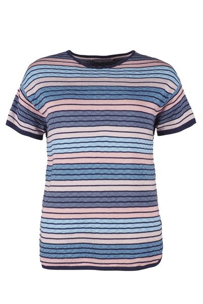 MANSTED_ECO COTTON STRIPE KNIT TOP _ _ Ebony Boutique NZ