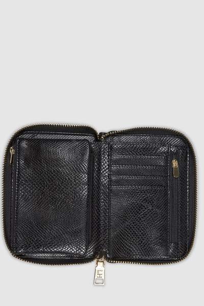 LOUENHIDE_EDEN WALLET LIZARD BLACK _ _ Ebony Boutique NZ