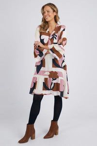 ELM_ABSTRACTION DRESS _ ABSTRACTION DRESS _ Ebony Boutique NZ