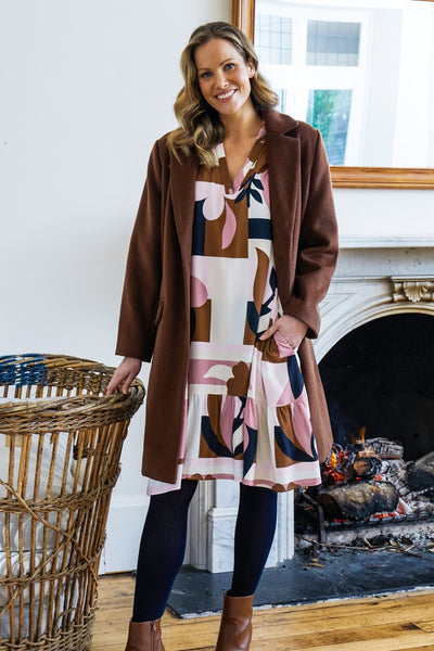 ELM_ABSTRACTION DRESS _ ABSTRACTION DRESS _ Ebony Boutique NZ