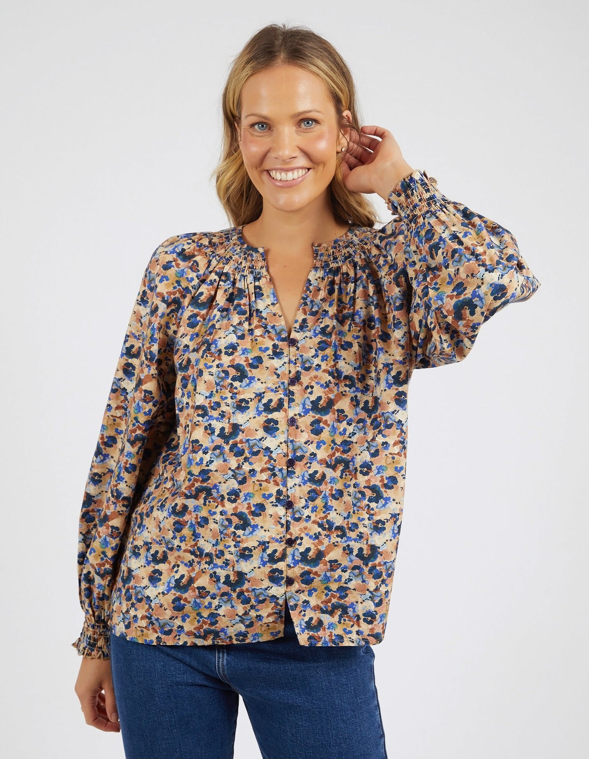 ELM_PANORAMA BLOUSE _ PANORAMA BLOUSE _ Ebony Boutique NZ