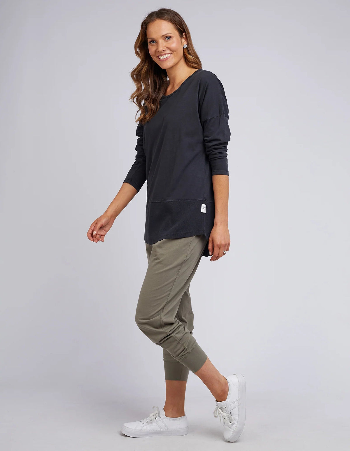 ELM_RIB L/S TEE _ RIB L/S TEE _ Ebony Boutique NZ