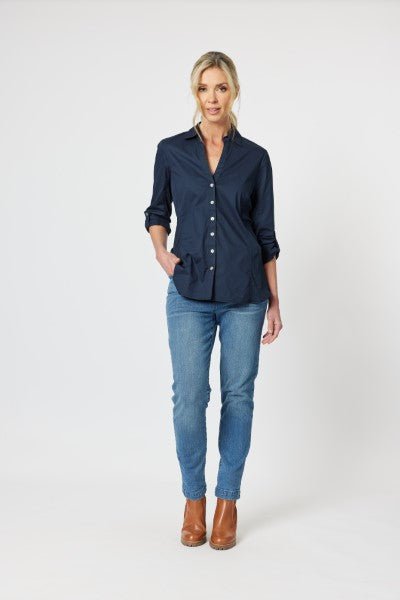 GORDON SMITH_EMMA RIB DETAIL SHIRT _ _ Ebony Boutique NZ