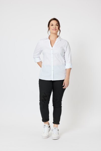 GORDON SMITH_EMMA RIB DETAIL SHIRT _ _ Ebony Boutique NZ