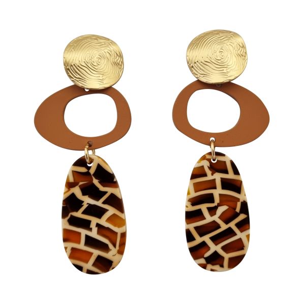 ENHANCE_RILEY EARRINGS TERRACOTTA _ RILEY EARRINGS TERRACOTTA _ Ebony Boutique NZ