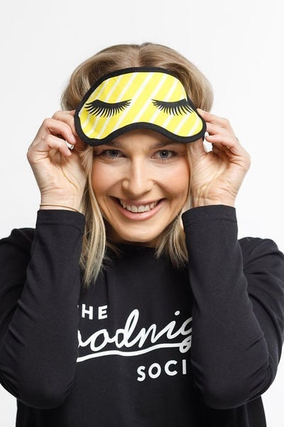 THE GOODNIGHT SOCIETY_EYE MASK EYELASH PRINT _ _ Ebony Boutique NZ