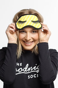 THE GOODNIGHT SOCIETY_EYE MASK EYELASH PRINT _ _ Ebony Boutique NZ