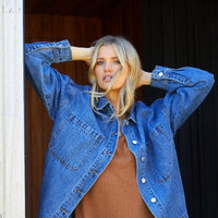 FOXWOOD_JOELLE DENIM SHACKET _ JOELLE DENIM SHACKET _ Ebony Boutique NZ