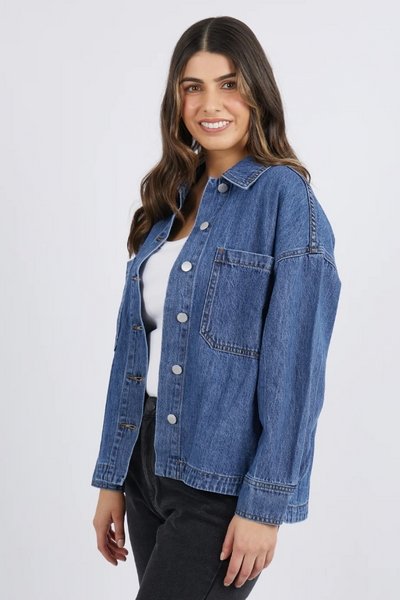 FOXWOOD_JOELLE DENIM SHACKET _ JOELLE DENIM SHACKET _ Ebony Boutique NZ