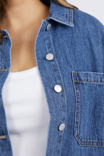 FOXWOOD_JOELLE DENIM SHACKET _ JOELLE DENIM SHACKET _ Ebony Boutique NZ