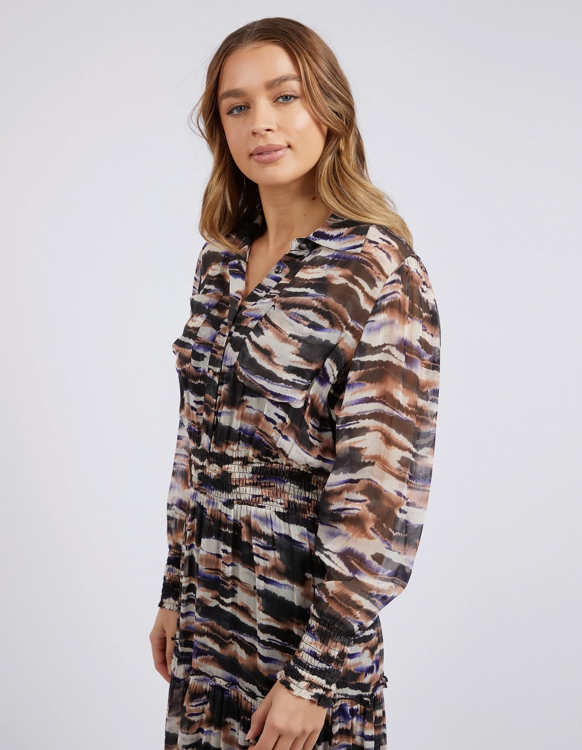 FOXWOOD_MALA ABSTRACT DRESS _ MALA ABSTRACT DRESS _ Ebony Boutique NZ