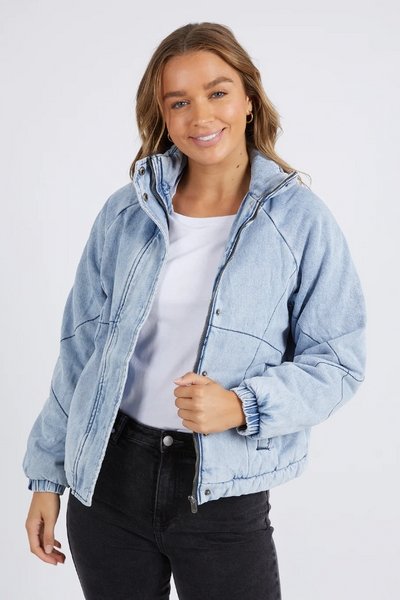 Cropped denim hot sale jacket nz