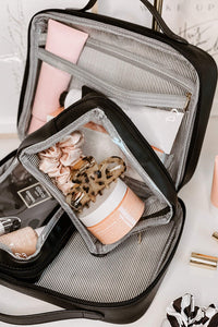 LOUENHIDE_GEORGIE BLACK COSMETIC CASE BLACK _ _ Ebony Boutique NZ