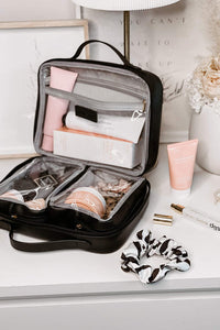LOUENHIDE_GEORGIE BLACK COSMETIC CASE BLACK _ _ Ebony Boutique NZ