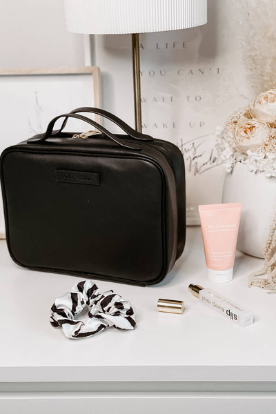 LOUENHIDE_GEORGIE BLACK COSMETIC CASE BLACK _ _ Ebony Boutique NZ