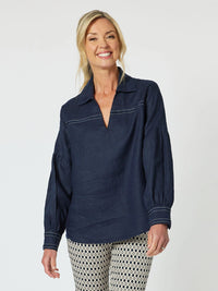GORDON SMITH_ELIZA LINEN SHIRT _ ELIZA LINEN SHIRT _ Ebony Boutique NZ