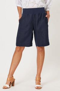 GORDON SMITH_JERSEY WAIST SHORT NAVY _ JERSEY WAIST SHORT NAVY _ Ebony Boutique NZ