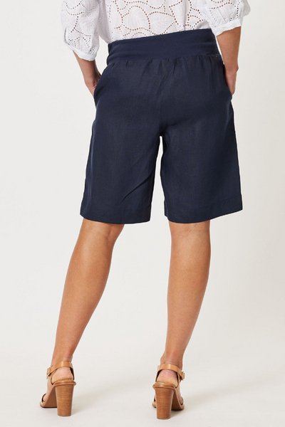 GORDON SMITH_JERSEY WAIST SHORT NAVY _ JERSEY WAIST SHORT NAVY _ Ebony Boutique NZ