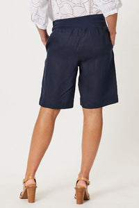 GORDON SMITH_JERSEY WAIST SHORT NAVY _ JERSEY WAIST SHORT NAVY _ Ebony Boutique NZ