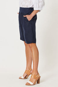 GORDON SMITH_JERSEY WAIST SHORT NAVY _ JERSEY WAIST SHORT NAVY _ Ebony Boutique NZ