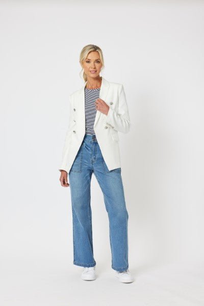 GORDON SMITH_LAUREN BLAZER IVORY _ LAUREN BLAZER IVORY _ Ebony Boutique NZ
