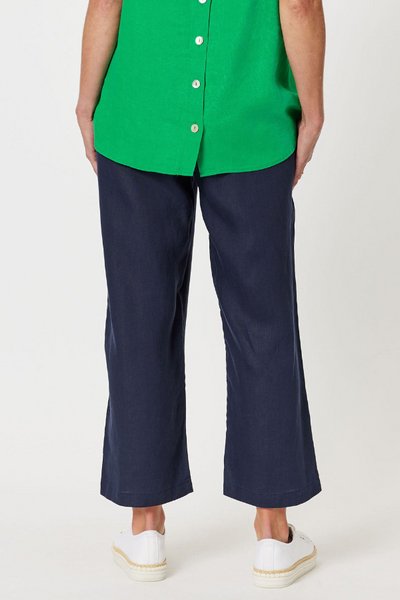 GORDON SMITH_WIDE LEG PANT NAVY _ WIDE LEG PANT NAVY _ Ebony Boutique NZ