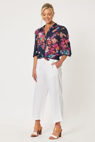 GORDON SMITH_WIDE LEG PANT WHITE _ WIDE LEG PANT WHITE _ Ebony Boutique NZ