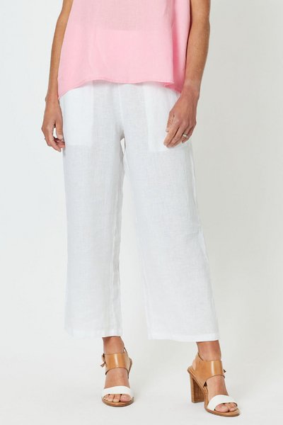 GORDON SMITH_WIDE LEG PANT WHITE _ WIDE LEG PANT WHITE _ Ebony Boutique NZ