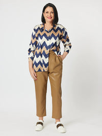 HAMMOCK AND VINE_BELLA PRINT SATIN SHIRT _ BELLA PRINT SATIN SHIRT _ Ebony Boutique NZ