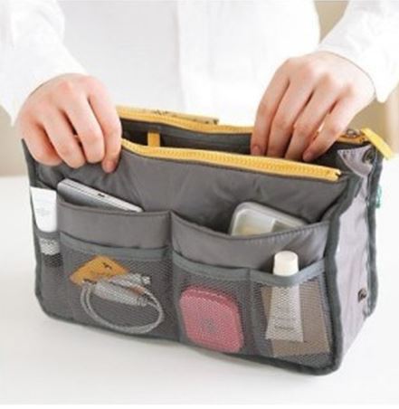 ACCESSORIES_HANDBAG ORGANISER/INSERT GREY _ _ Ebony Boutique NZ