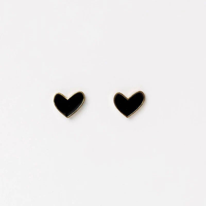HOME LEE_HEART STUD EARRINGS _ _ Ebony Boutique NZ