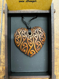 HEARTWOOD_AROHA PENDANT WOOD _ AROHA PENDANT WOOD _ Ebony Boutique NZ