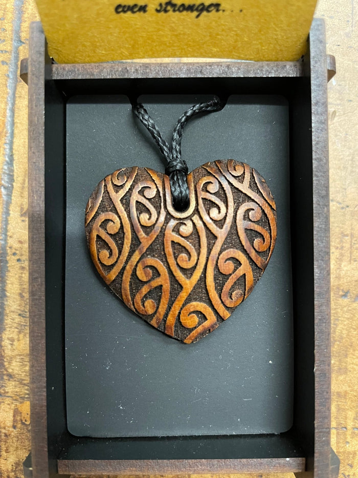 HEARTWOOD_AROHA PENDANT WOOD _ AROHA PENDANT WOOD _ Ebony Boutique NZ